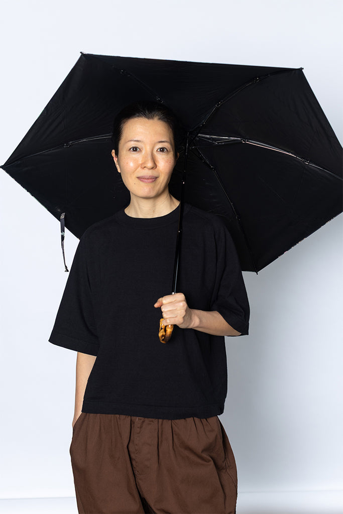 Floral Umbrella - Black