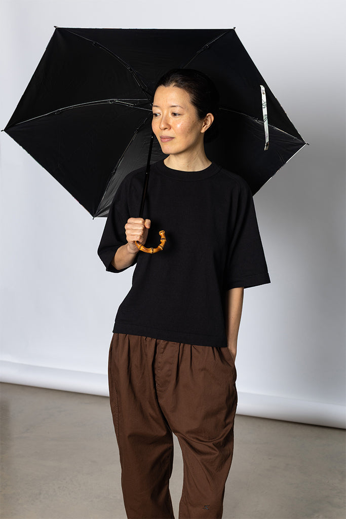 Floral Umbrella - Black