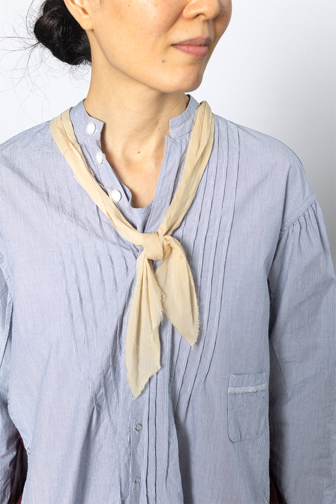 Scarf Detailed Shirt - Blue