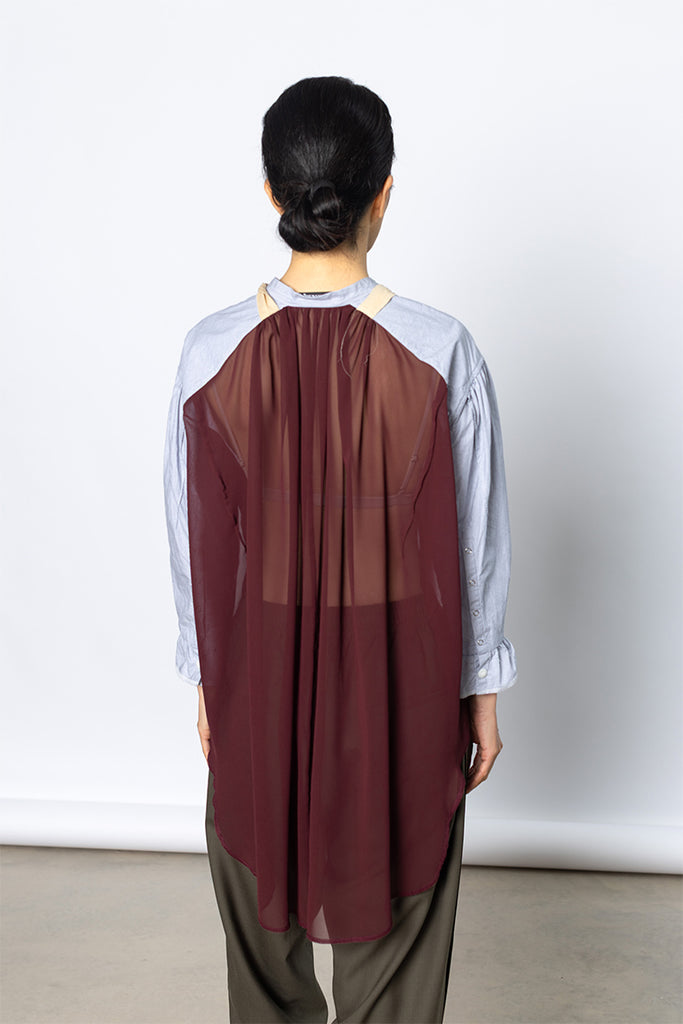 Scarf Detailed Shirt - Blue