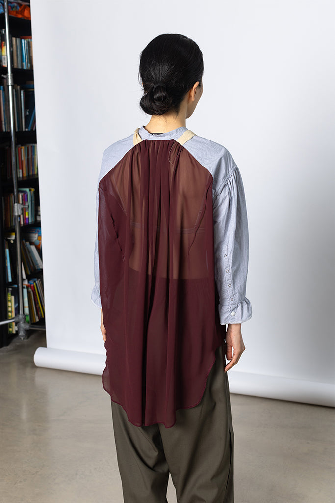 Scarf Detailed Shirt - Blue