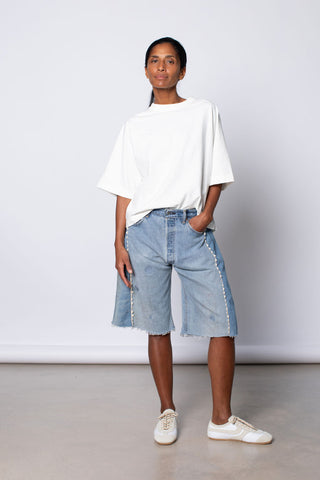 Vintage Lasso Tatted Lace Trim Shorts - Vintage Indigo