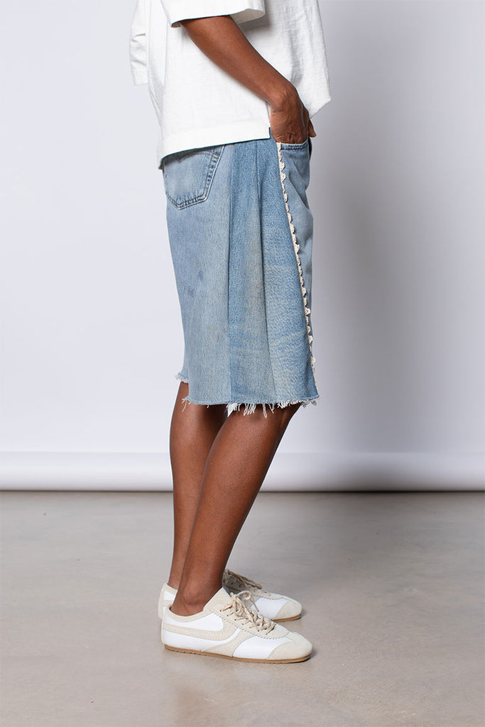 Vintage Lasso Tatted Lace Trim Shorts - Vintage Indigo