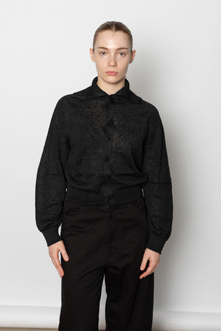 WG Collared Cardigan - Black