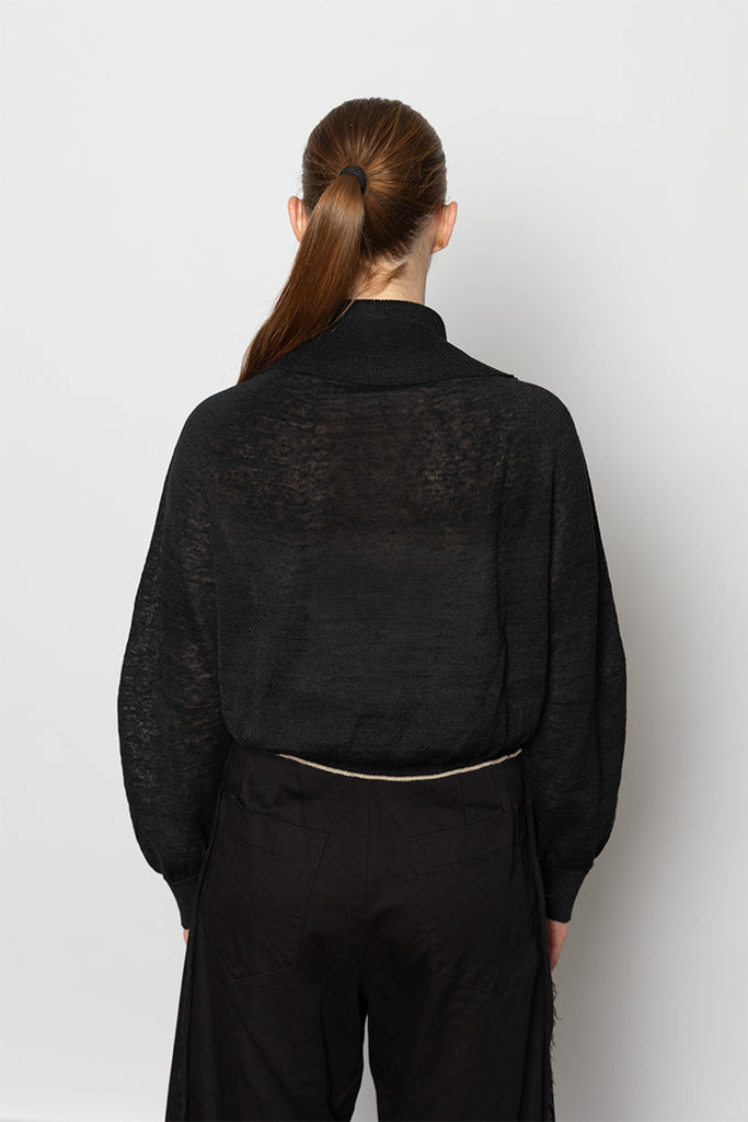 WG Collared Cardigan - Black