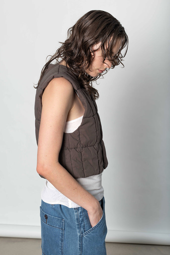 Wadded Gilet - Cacao