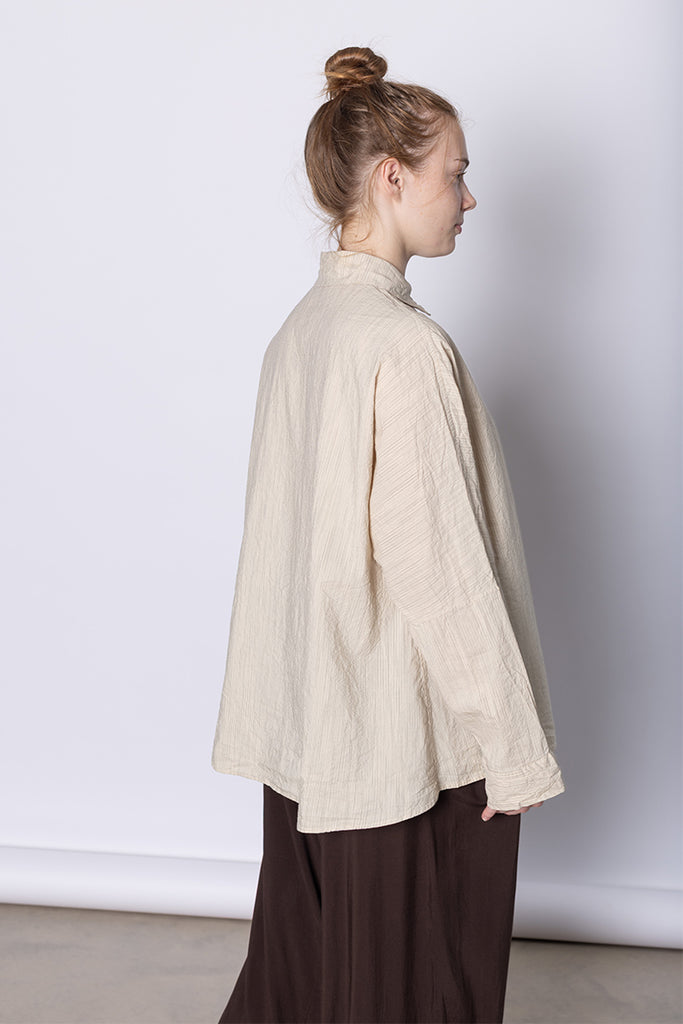 Waga Long Sleeve Shirt Wind Stripe - Natural