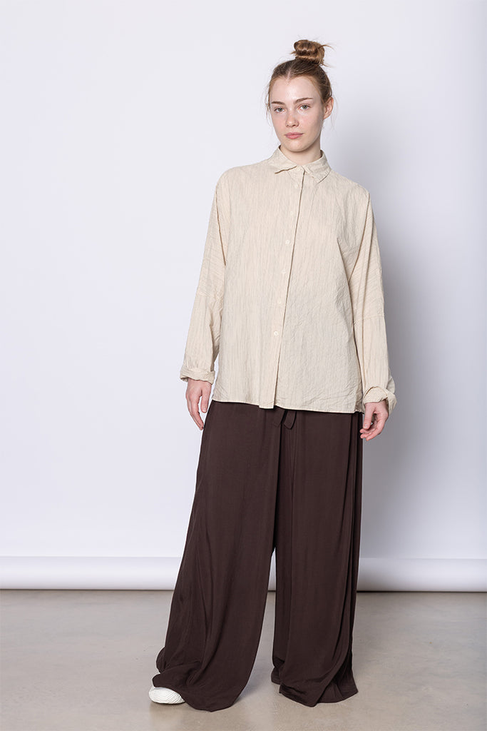 Waga Long Sleeve Shirt Wind Stripe - Natural