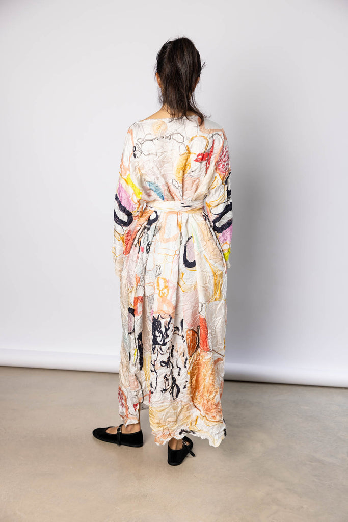Washed Silk Printed Dress - Mercato
