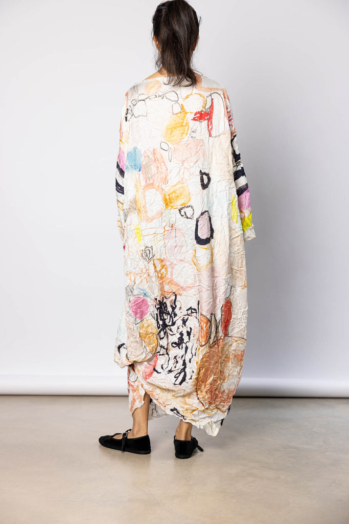 Washed Silk Printed Dress - Mercato
