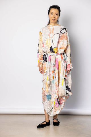 Washed Silk Printed Dress - Mercato
