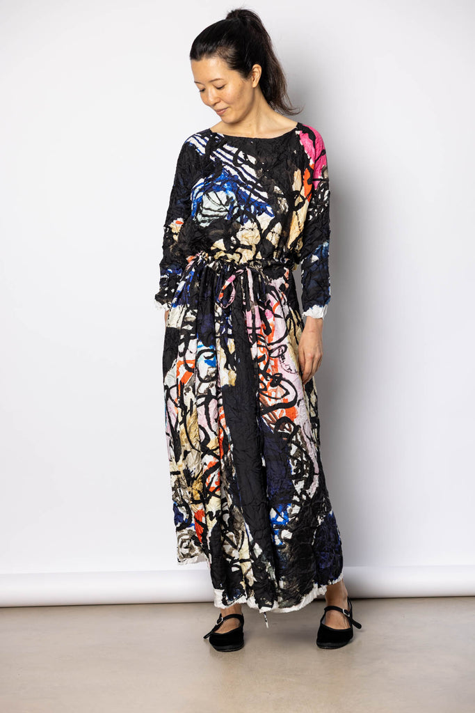 Washed Silk Printed Skirt - Ginepro