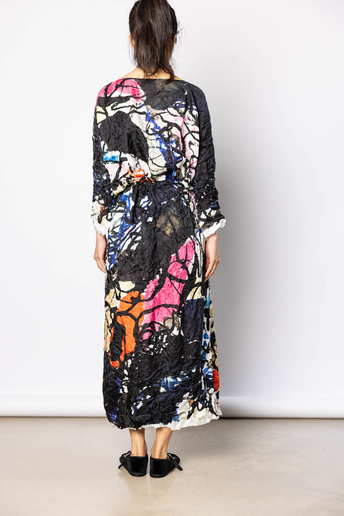 Washed Silk Printed Skirt - Ginepro
