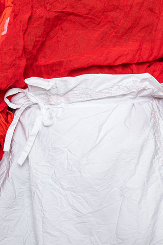 Washed & Crushed Cotton Pants - White