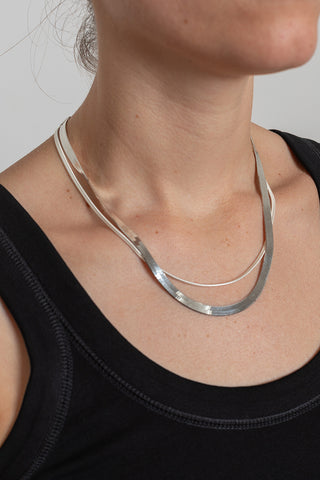 Water Snake Necklace - Silver