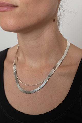 Water Snake Necklace - Silver