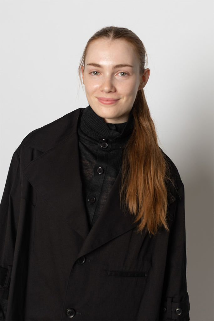 Wide Collar Jacket - Black