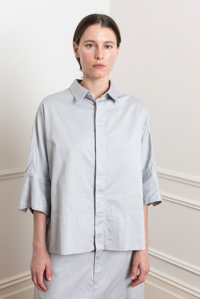 Wide Cuff Shirt - Light Grey