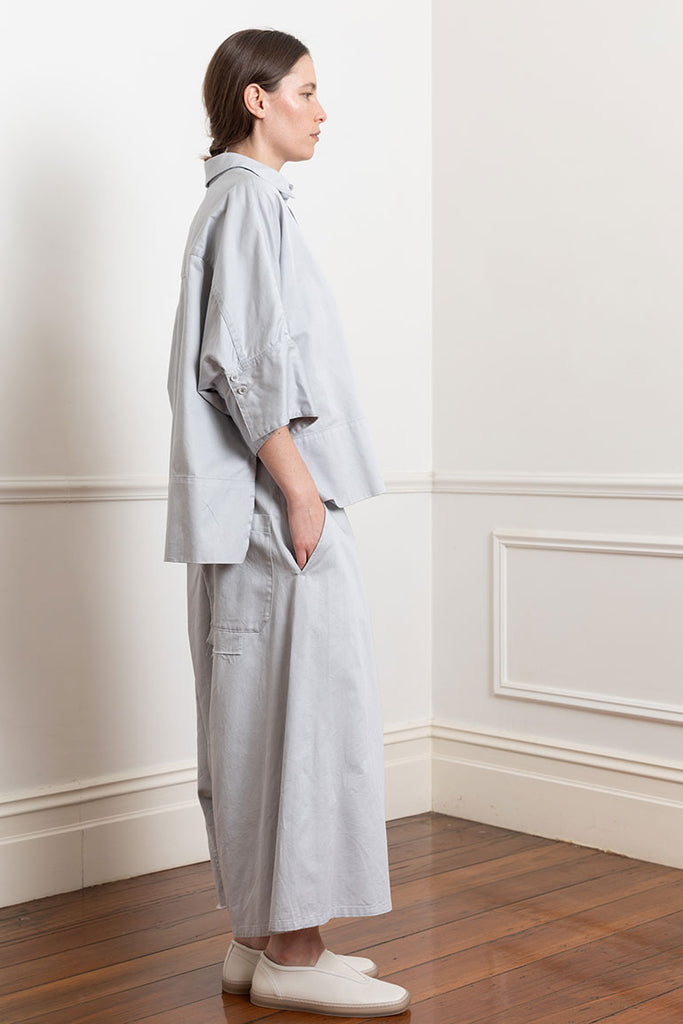 Wide Cuff Shirt - Light Grey