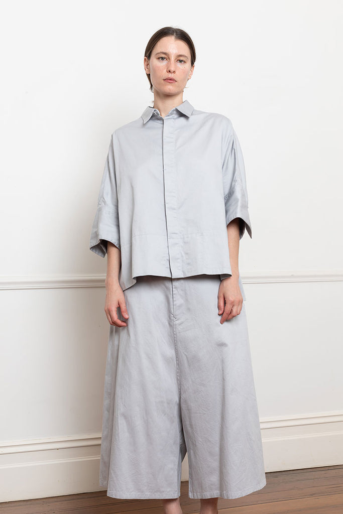 Wide Cuff Shirt - Light Grey