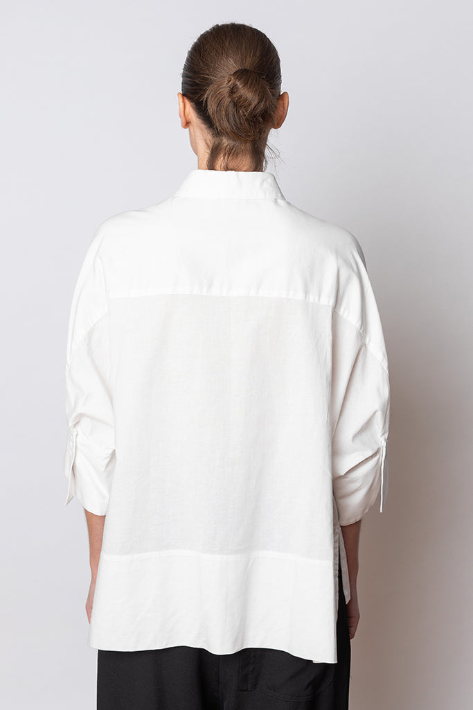 Wide Cuffs Shirt - White