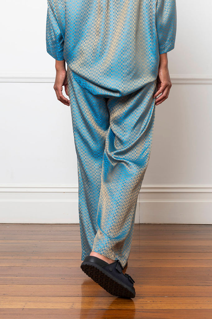 Wide Leg Lounge Pant - Blue