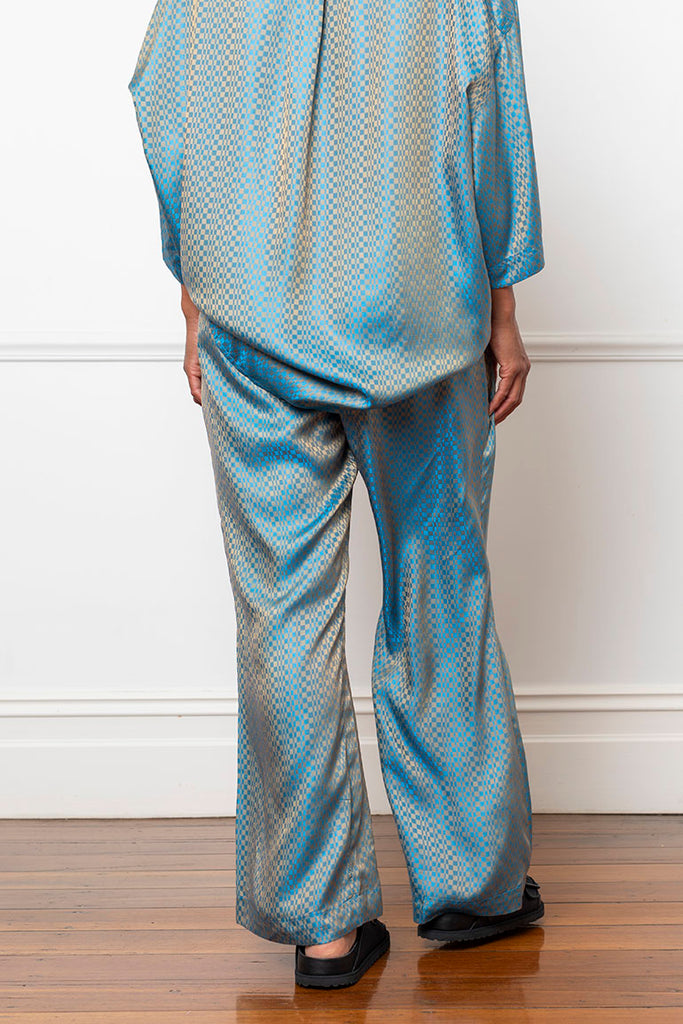 Wide Leg Lounge Pant - Blue