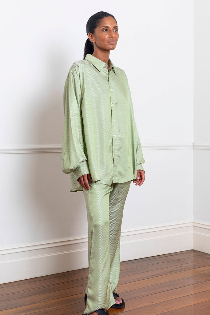 Wide Leg Lounge Pant - Sage