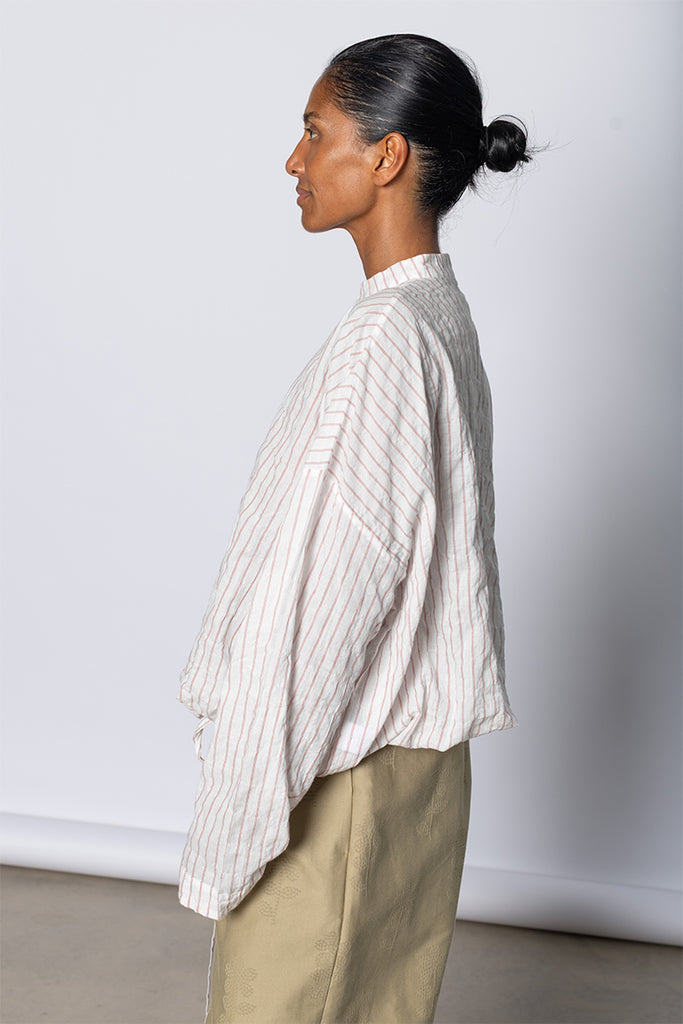 Wrap Shirt - White/Red