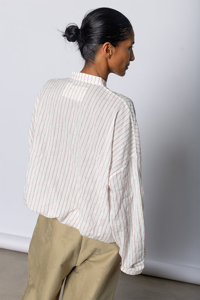 Wrap Shirt - White/Red