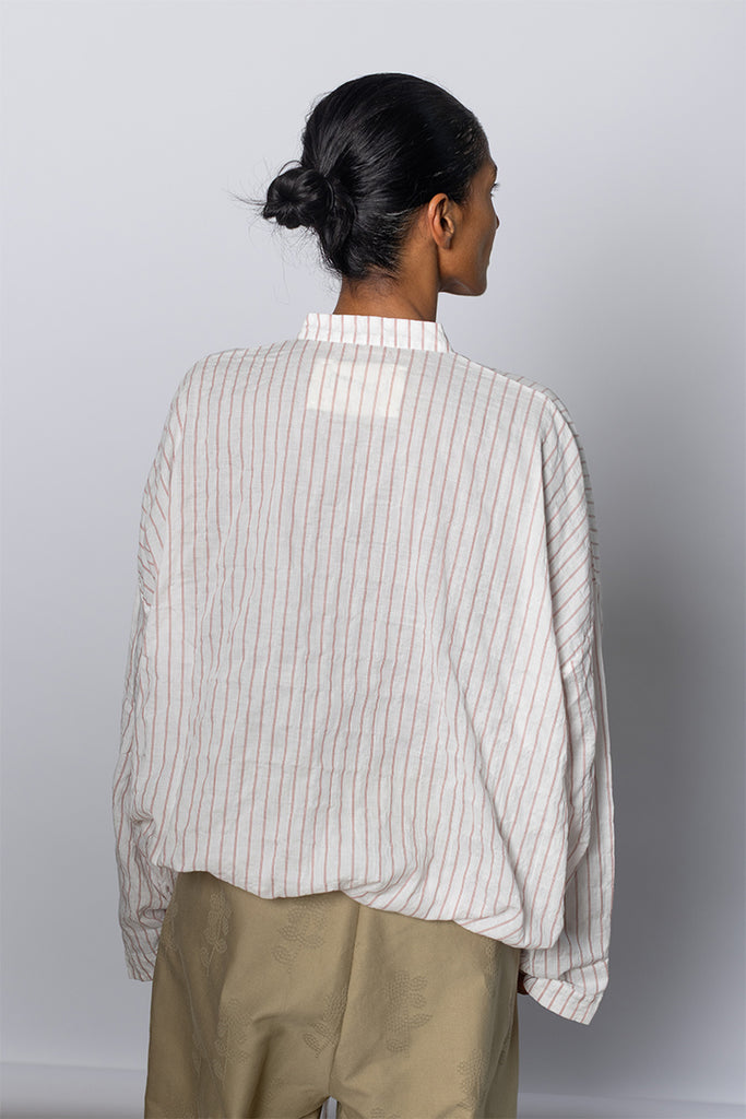 Wrap Shirt - White/Red