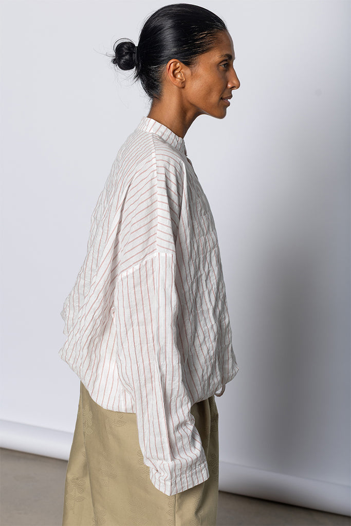 Wrap Shirt - White/Red