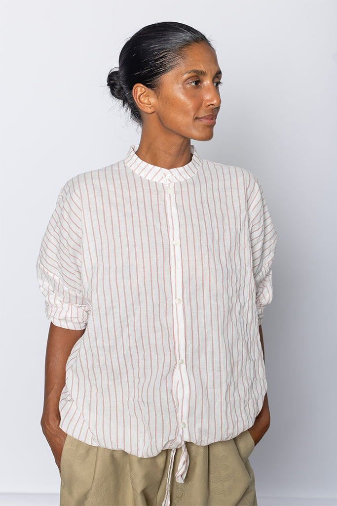 Wrap Shirt - White/Red