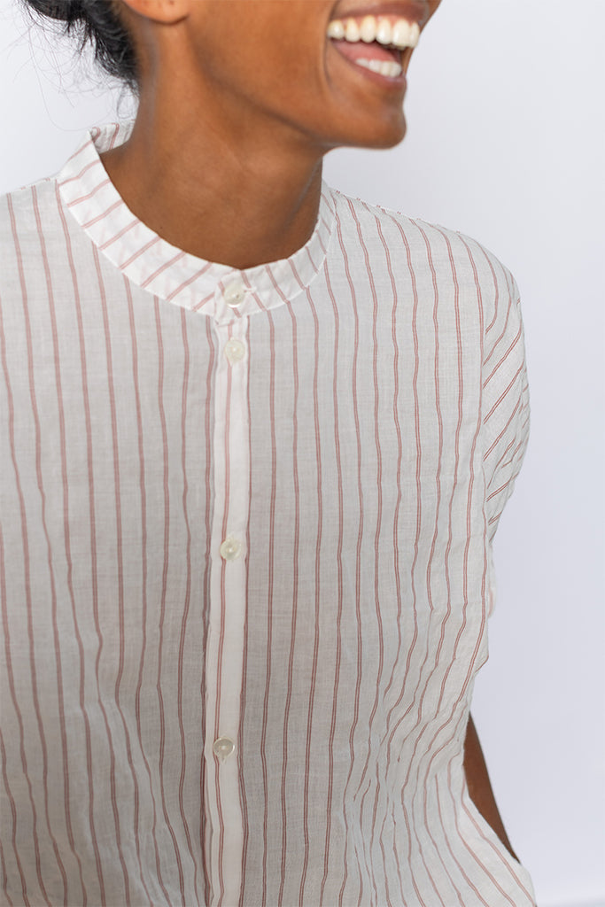 Wrap Shirt - White/Red