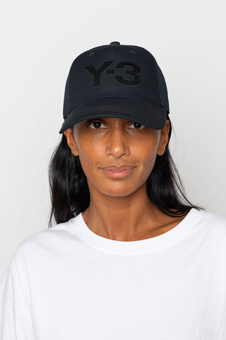 Y-3 Cotton Logo Cap - Black