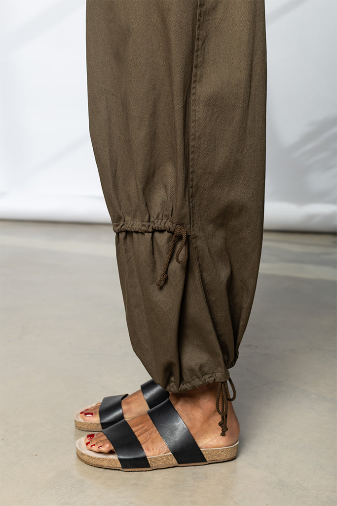 Double Gather Pants - Khaki