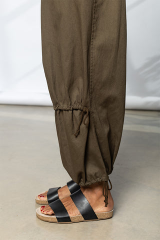 Double Gather Pants - Khaki