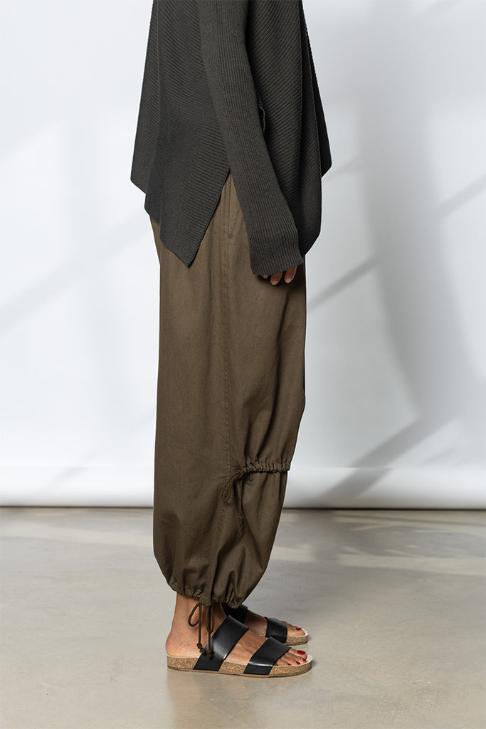 Double Gather Pants - Khaki