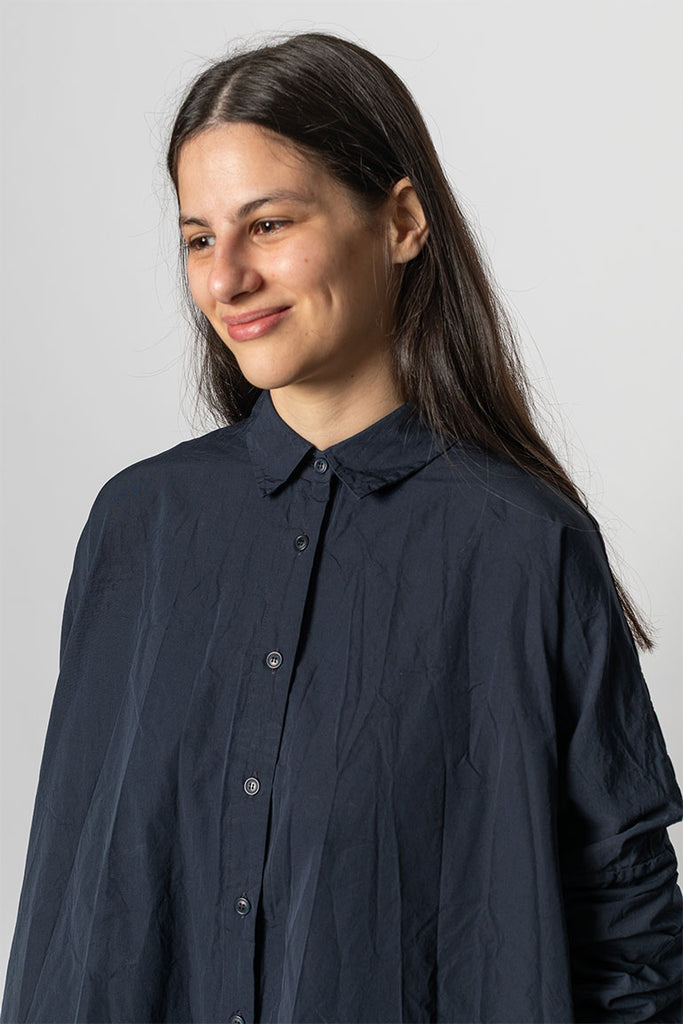 Yuri Shirt Dress - Navy