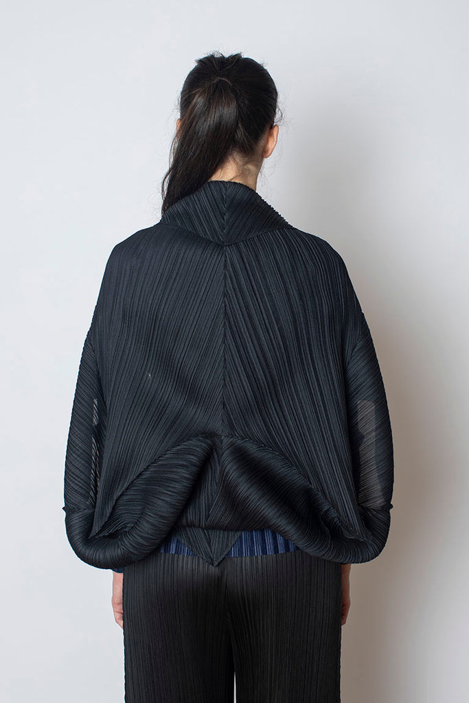 Zigzag Pleats Scarf - Black