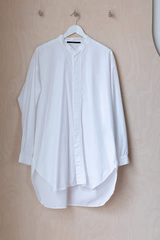 Haider Ackermann Collarless Oversize Shirt - White