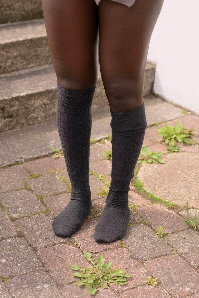 Overknee Socks - Black Melange