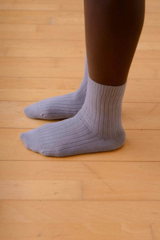 Rib Ankle Socks - Korai Blue