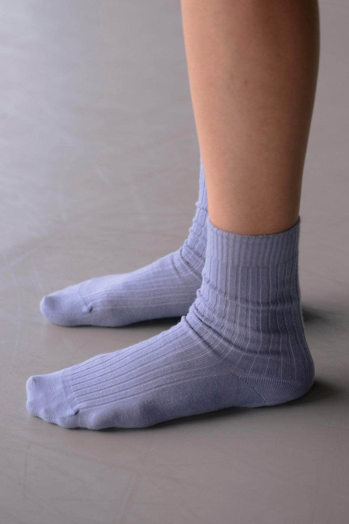 Rib Ankle Socks - Korai Blue