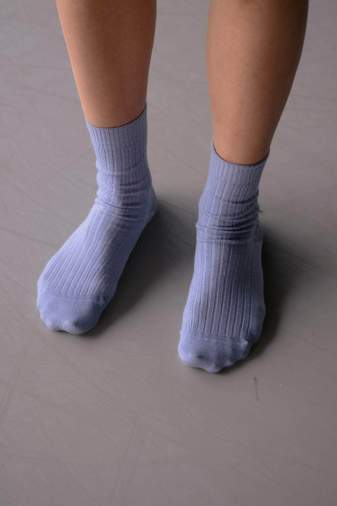 Rib Ankle Socks - Korai Blue