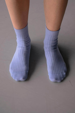 Rib Ankle Socks - Korai Blue