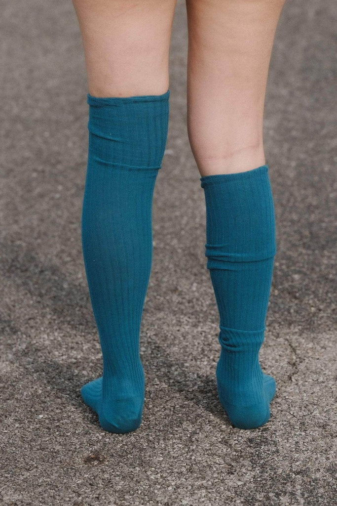 Over Knee Socks - Rock Green