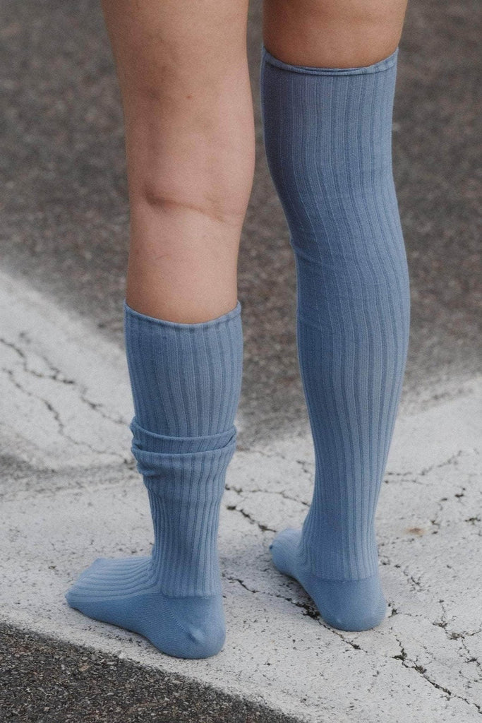 Over Knee Socks - Helm Blue