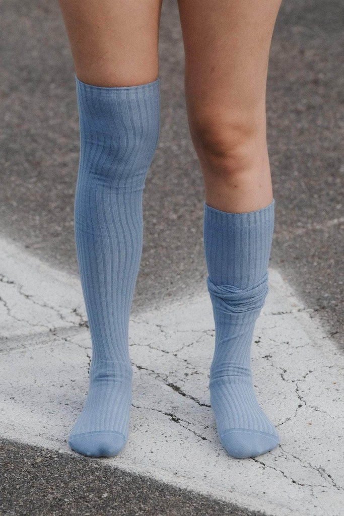 Over Knee Socks - Helm Blue