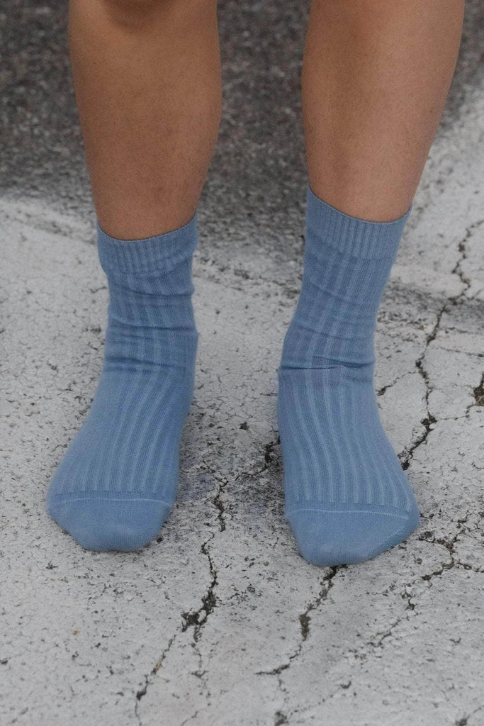 Rib Ankle Socks - Helm Blue